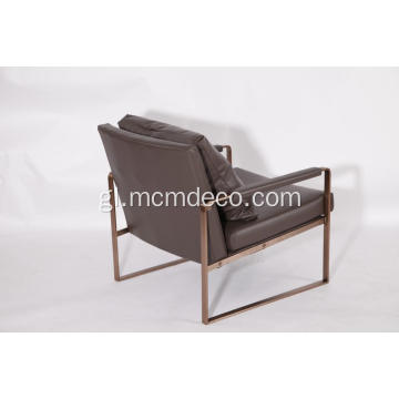 Sillón moderno Zara de aceiro inoxidable